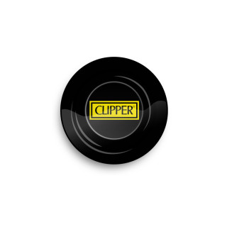 FireFlow - Metal Ashtray - Clipper Logo Black - 14cm (6 Stk.)