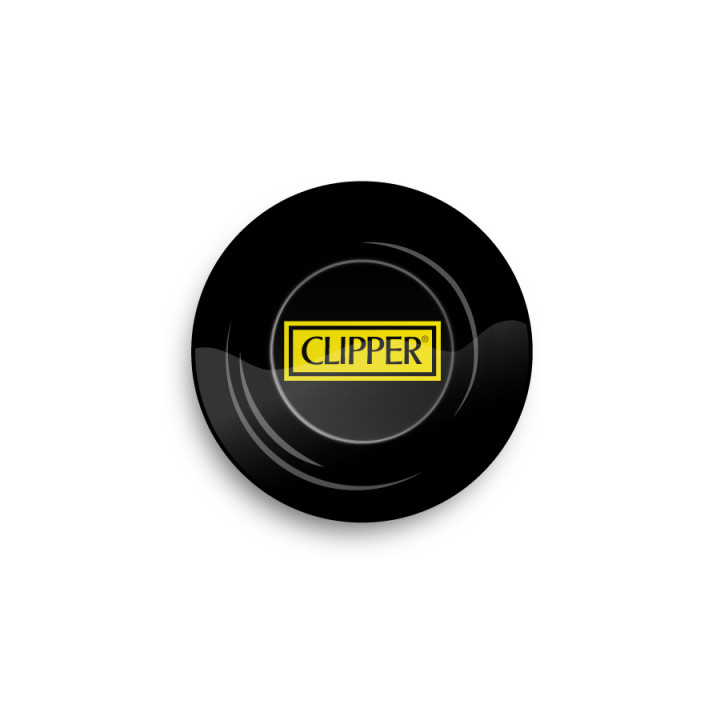 FireFlow - Metal Ashtray - Clipper Logo Black - 14cm (6 Stk.)